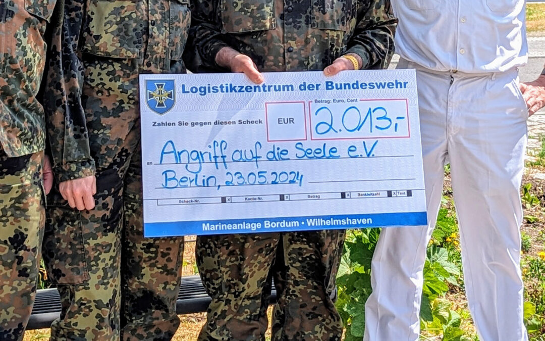 Über 2000 Euro Spende von Angehörigen des Logistikzentrums der Bundeswehr