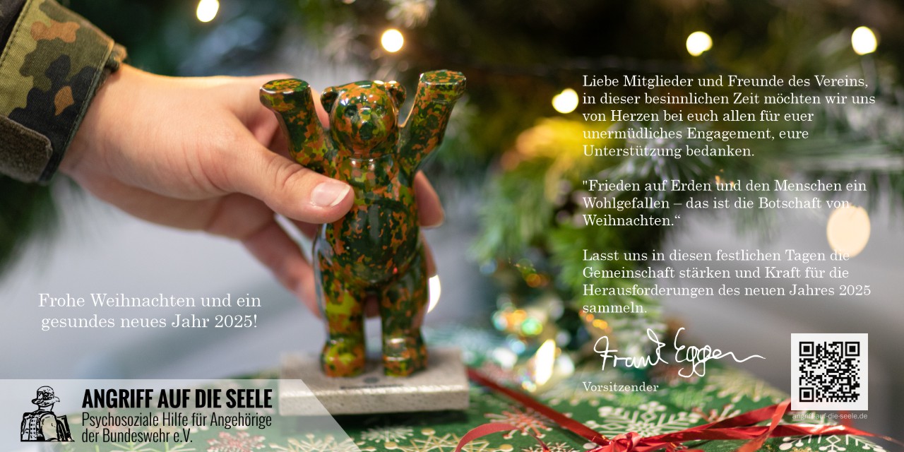 Weihnachtsgruß 2024 von Angriff auf die Seele e. V.